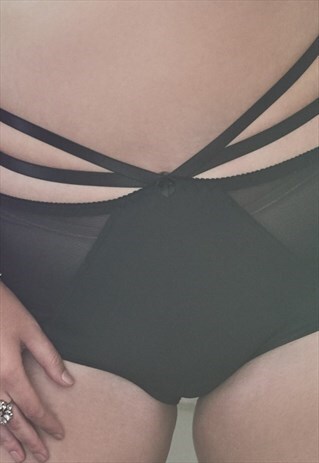 ECSTASY PLUS SIZE BLACK BRIEFS SIZE 10 TO 26