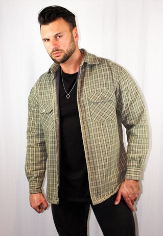 VINTAGE HEAVYWEIGHT PLAID FLANNEL OVERSHIRT