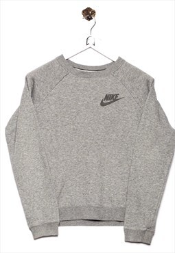 Vintage Nike Sweatshirt Logo Print Grey