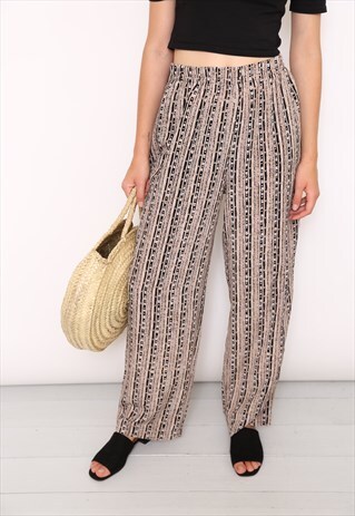 VINTAGE 90S BOHO FESTIVAL LOOSE PRINT TROUSERS