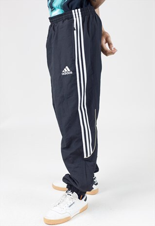 VINTAGE 90S ADIDAS BLACK TRACKSUIT BOTTOMS