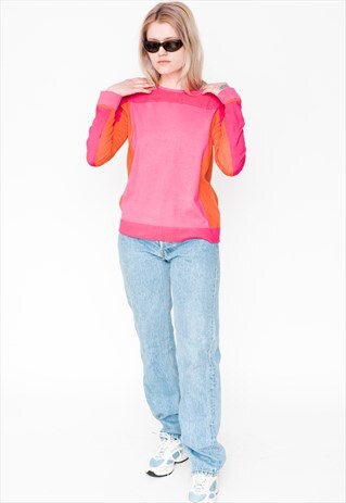 VINTAGE 90S COLOR BLOCK JUMPER IN MULTI COLOR