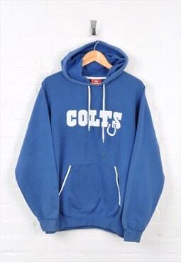 Vintage Indianapolis Colts Hoodie Blue XL
