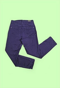 Y2K BETTY BARCLAY Indigo Purple Jeans Straight Leg Slim Fit