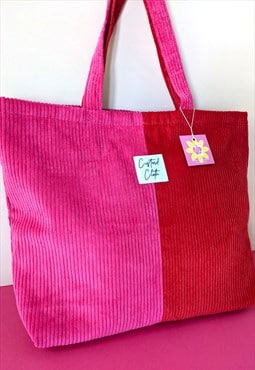 Pink and Red Cord Weekend Tote Bag