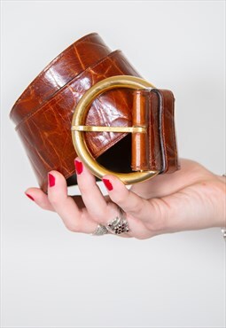Thick Tan Leather Belt 