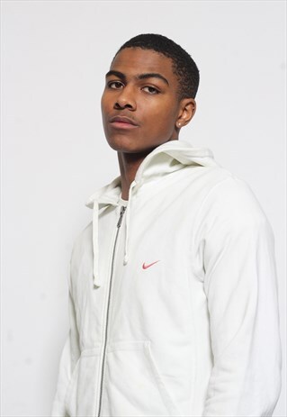 VINTAGE NIKE LOGO HOODIE WHITE