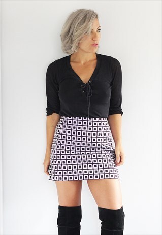 VINTAGE 1990S PURPLE IRIDESCENT MINI SKIRT
