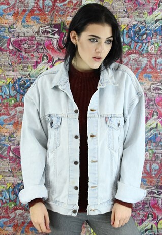 VINTAGE 80S LIGHT BLUE LEVI'S DENIM JACKET. UNISEX.