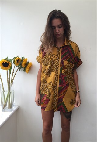 CRAZY PATTERN OVERSIZED RETRO VINTAGE UNISEX FESTIVAL SHIRT