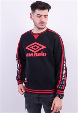 Vintage Umbro Logo Sweatshirt in Black