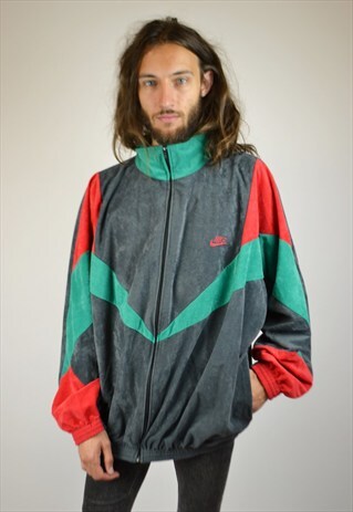 VINTAGE 80'S NIKE VELOUR TRACK JACKET