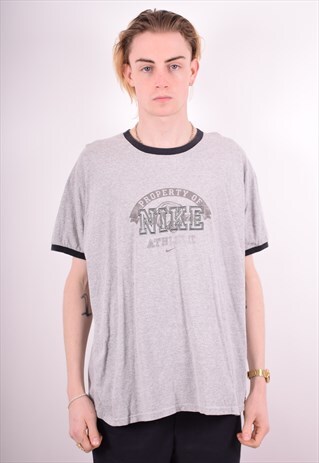 NIKE MENS VINTAGE T-SHIRT TOP XL GREY 90S