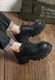 PUNK DERBY SHOES TRACTOR SOLE BOOTS PLATFORM GOTHIC TRAINERS