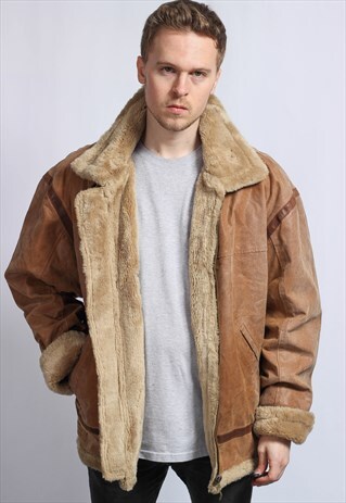 VINTAGE SUEDE SHERPA JACKET