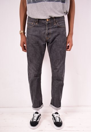 CARHARTT MENS VINTAGE JEANS W34 L33 BLACK 90S