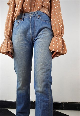 VINTAGE LIGHT BLUE WASHED 501 LEVI'S 008 JEANS