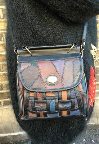 VINTAGE PATCHWORK LEATHER SHOULDER/HAND BAG