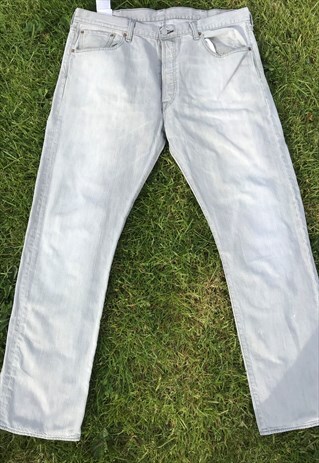 VINTAGE 90'S BUTTON FLY SLIM FIT LEVI'S GREY 501 JEANS