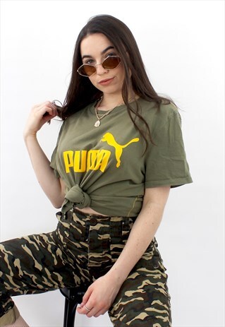 90'S RETRO KHAKI OVERSIZED T-SHIRT