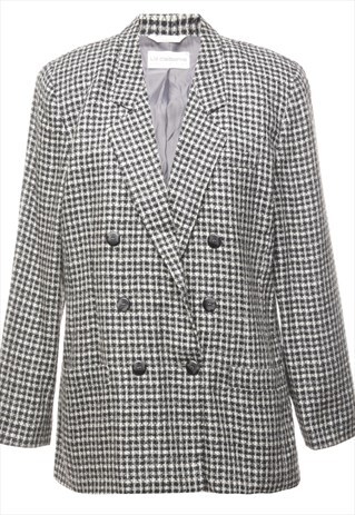 BEYOND RETRO VINTAGE LIZ CLAIBORNE PATTERNED BLAZER - L