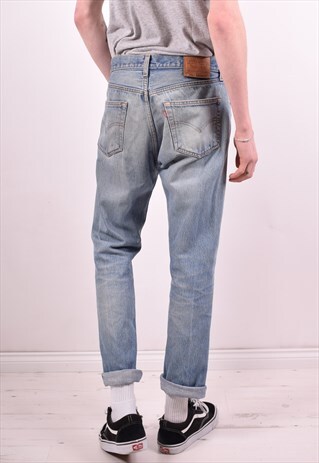 LEVI'S 501 MENS VINTAGE JEANS W34 L36 BLUE 90S