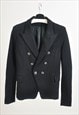 Vintage 00s double breasted blazer jacket in black