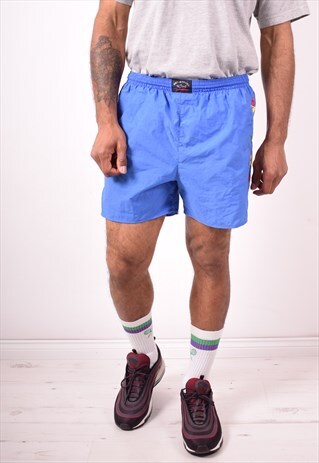 PAUL & SHARK MENS VINTAGE SHORTS MEDIUM BLUE 90S