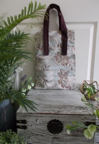 FLORAL VELVET TOTE/ SHOPPER BAG
