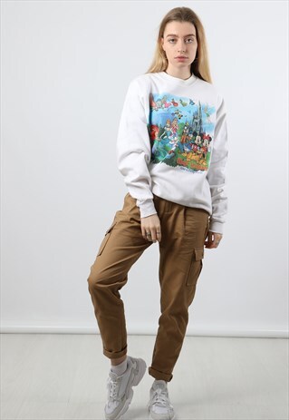 VINTAGE DISNEYWORLD MEDIUM CREAM SWEATSHIRT