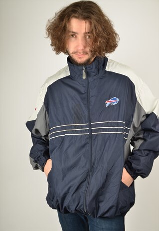 VINTAGE NFL NEW ENGLAND PATRIOTS JACKET IN NAVY BLUE