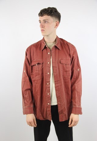 VINTAGE TOMMY HILFIGER RUSTIC ORANGE SHIRT