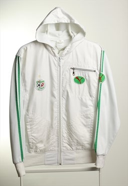 Vintage Puma Sportswear Hoodied Shell Jacket Logo White