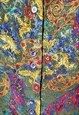VINTAGE 80S PAISLEY PRINT BLOUSE GREEN