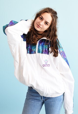 80'S RETRO ATHLEISURE OVERSIZED BOMBER SHELL JACKET