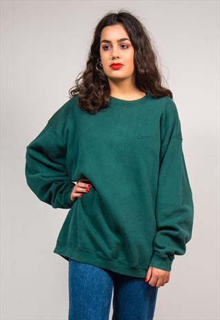 90'S VINTAGE DARK GREEN NIKE SWEATSHIRT JUMPER