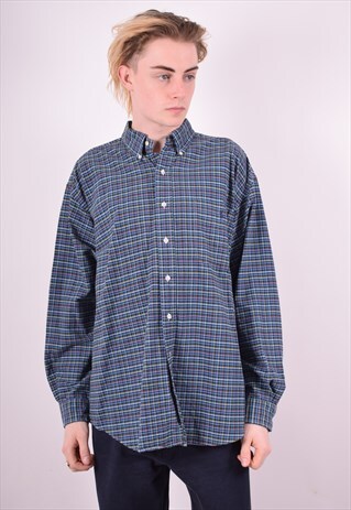 RALPH LAUREN MENS VINTAGE SHIRT LARGE MULTI CHECK 90'S