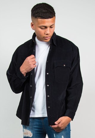 VINTAGE CORD SHIRT BLACK CORDUROY
