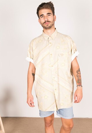 VINTAGE 80S PRINTED SHIRT / R01069