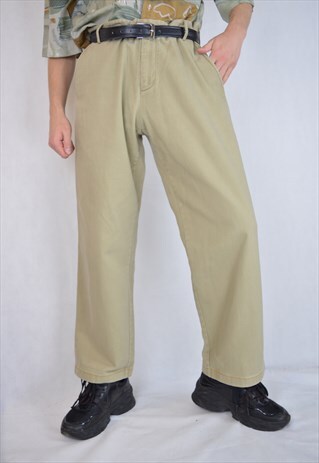 VINTAGE GANT BROWN STRAIGHT DENIM TROUSERS