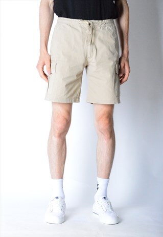 VINTAGE 90S BEIGE CARGO SHORTS