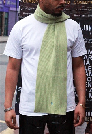 VINTAGE RALPH LAUREN WOOL LIME SCARF
