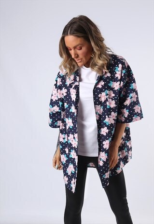 PRINT PATTERNED SHIRT OVERSIZED FITTED UK 18 - 20 (HDAG)