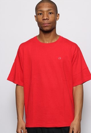 VINTAGE CHAMPION LOGO T-SHIRT RED