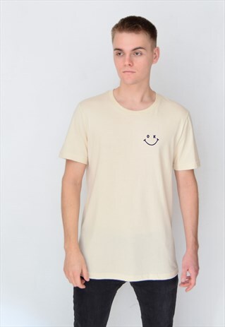 BEIGE OK (NAVY) T-SHIRT