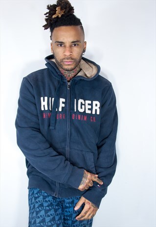 VINTAGE TOMMY HILFIGER HOODIE BLUE