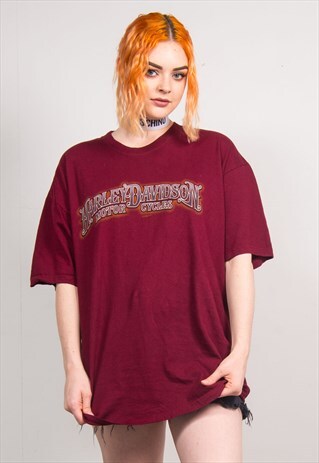HARLEY-DAVIDSON VINTAGE 90'S BURGUNDY T-SHIRT