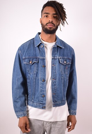 CARRERA MENS VINTAGE DENIM JACKET LARGE BLUE 90S
