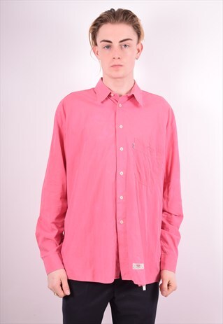 LEVI'S MENS VINTAGE SHIRT XL PINK 90S