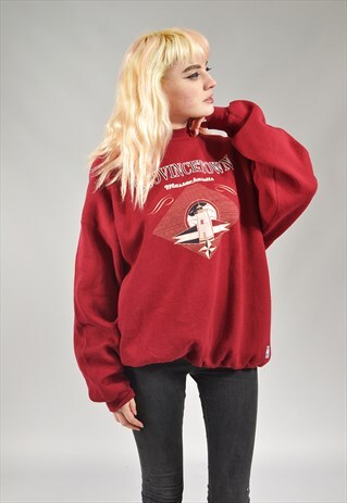 VINTAGE BURGUNDY PROVINCETOWN SWEATER